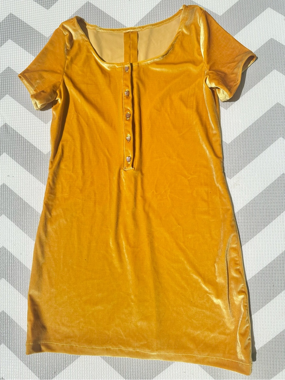Golden Velvet Dress